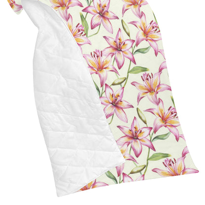 Lily Pattern Print Design LY011 Premium Quilt