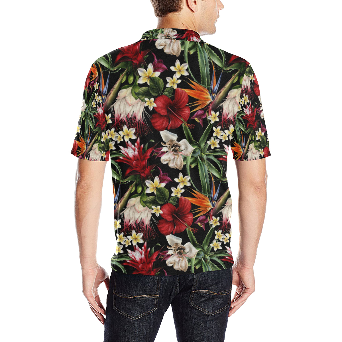 Summer Floral Pattern Print Design SF03 Men Polo Shirt