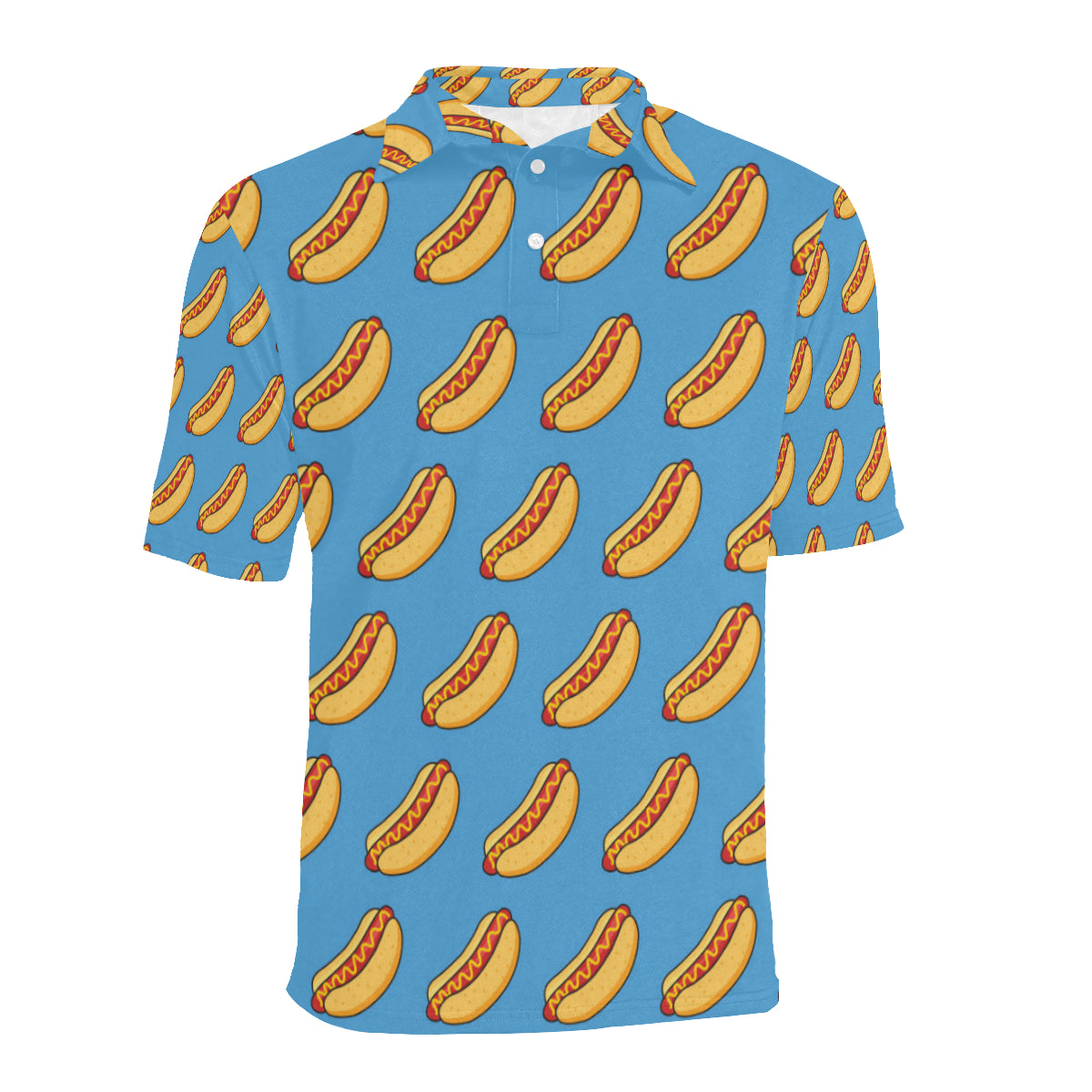 Hot Dog Pattern Print Design 02 Men Polo Shirt