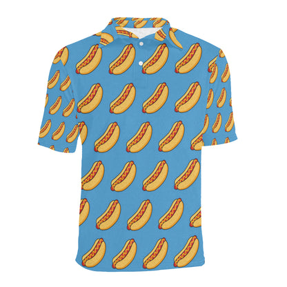 Hot Dog Pattern Print Design 02 Men Polo Shirt