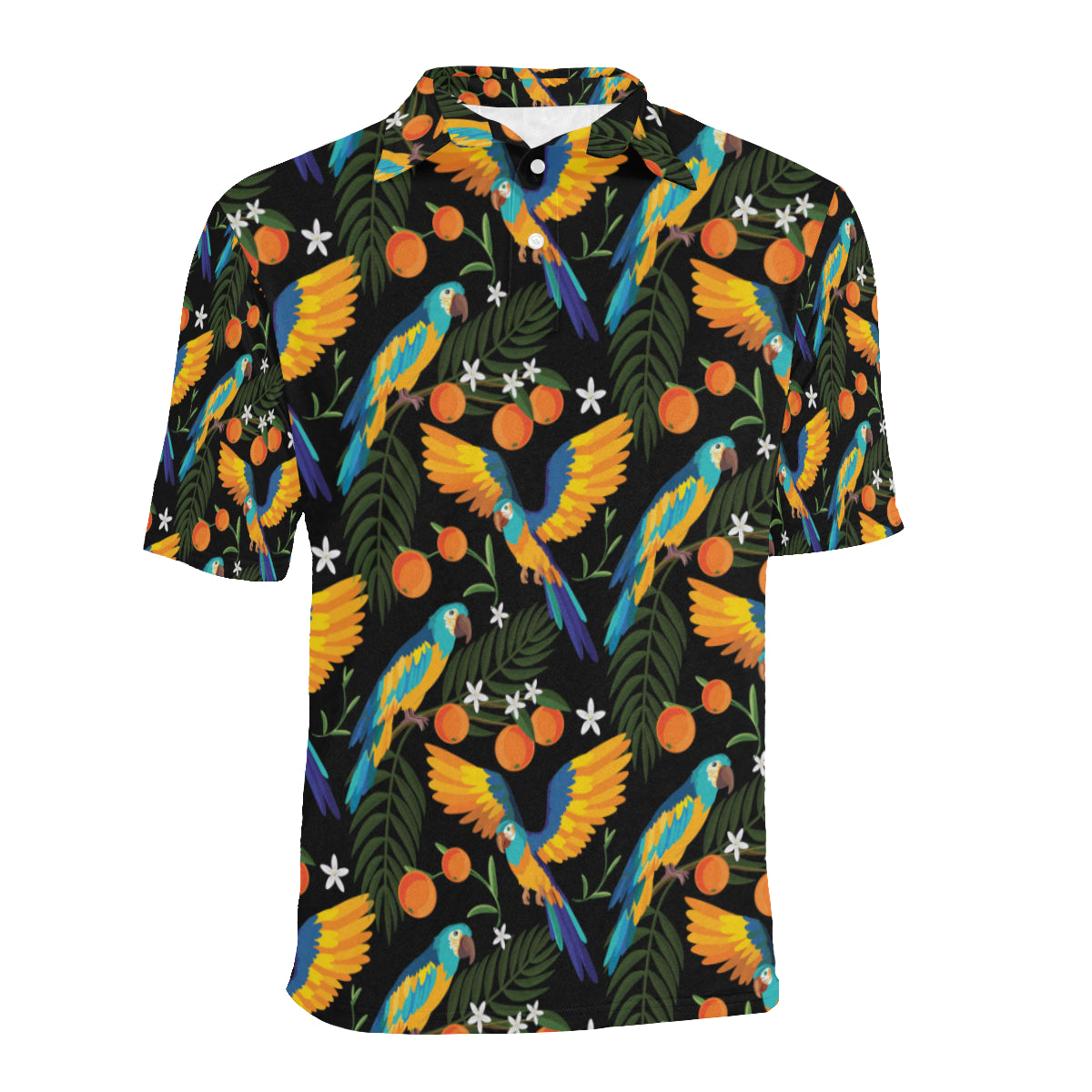 Macaw Pattern Print Design 03 Men Polo Shirt