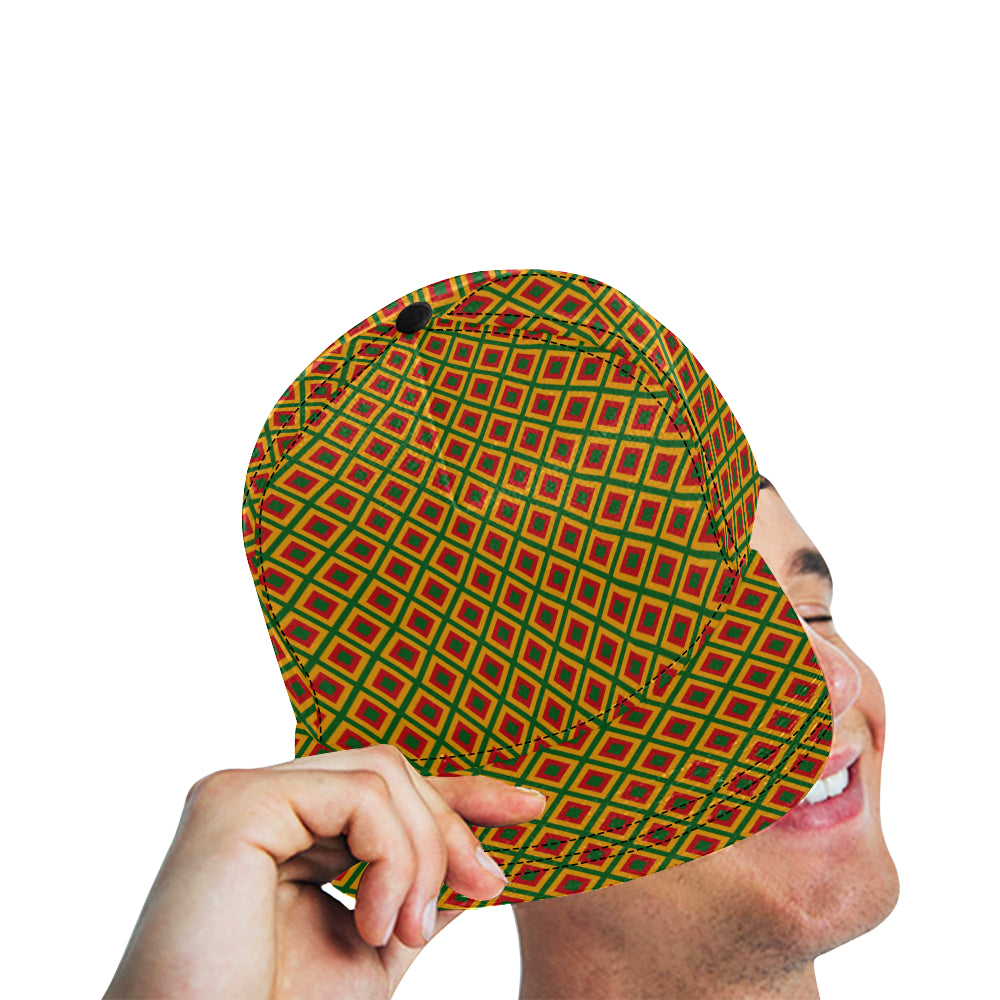 Rasta Reggae Color Cross Snapback Cap
