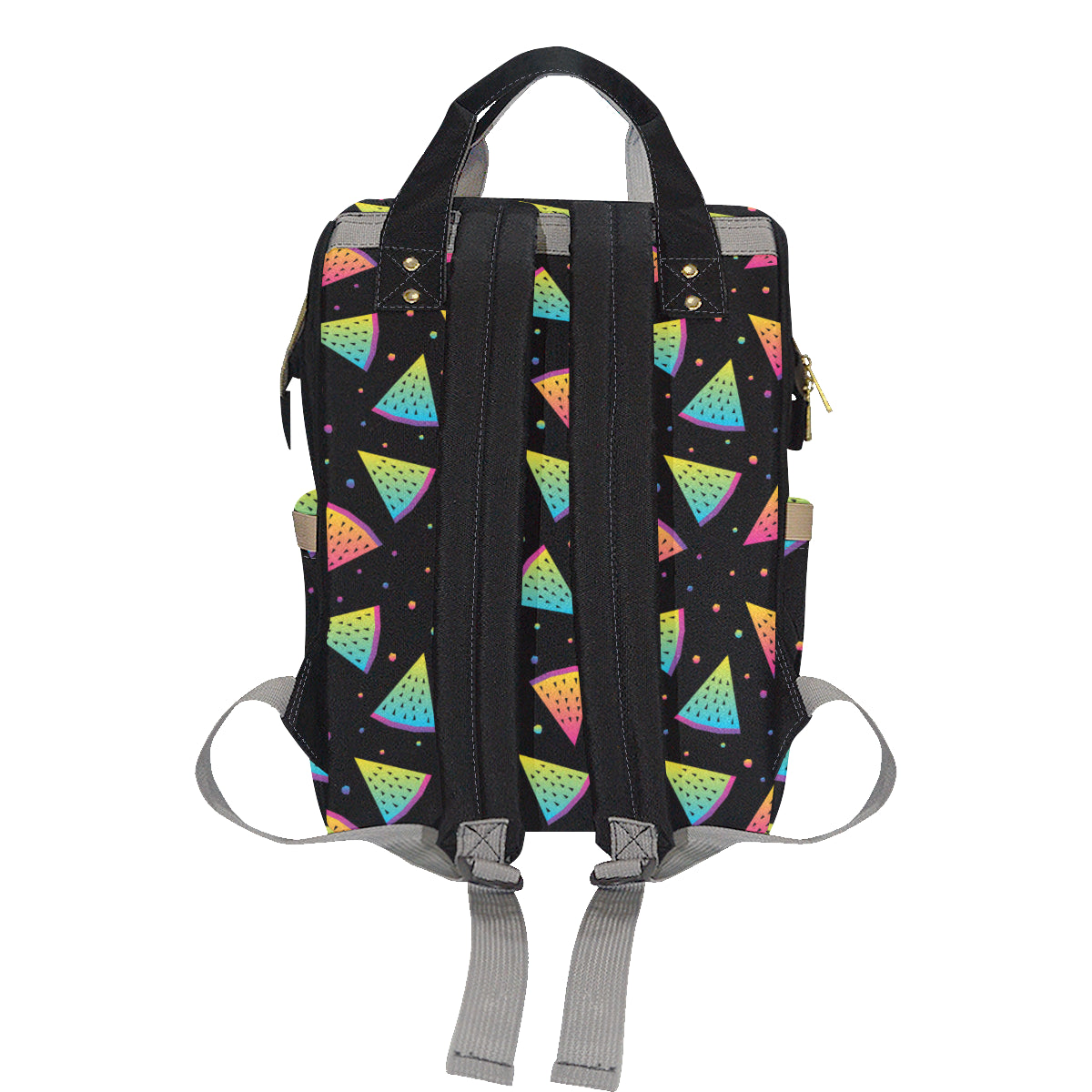 Rainbow Watermelon Pattern Print Design A04 Diaper Bag Backpack