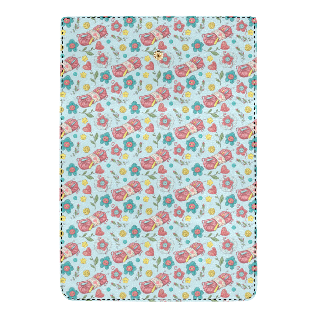Crochet Pattern Print Design 01 Women's Trifold Wallet