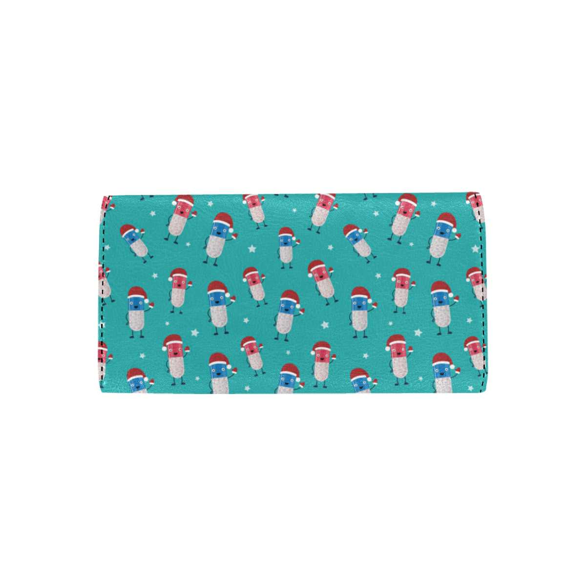 Pill Pattern Print Design A03 Women's Trifold Wallet