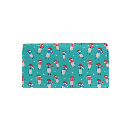 Pill Pattern Print Design A03 Women's Trifold Wallet