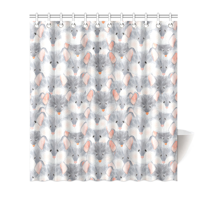 Rat Baby Pattern Print Design 02 Shower Curtain