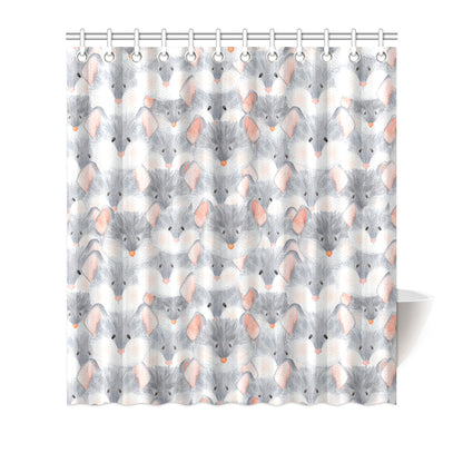 Rat Baby Pattern Print Design 02 Shower Curtain