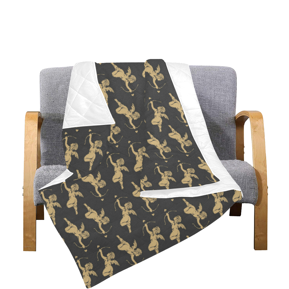 Cupid Pattern Print Design 02 Premium Quilt