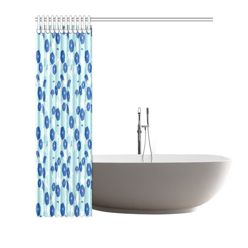 Morning Glory Pattern Print Design MG07 Shower Curtain