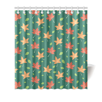 Maple Leaf Pattern Print Design 04 Shower Curtain