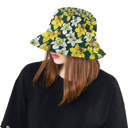 Daffodils Pattern Print Design DF02 Unisex Bucket Hat