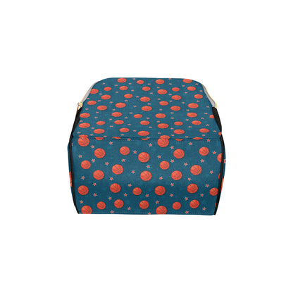 Basketball Pattern Print Design 02 Diaper Bag Backpack