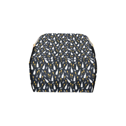 Champagne Pattern Print Design 01 Diaper Bag Backpack