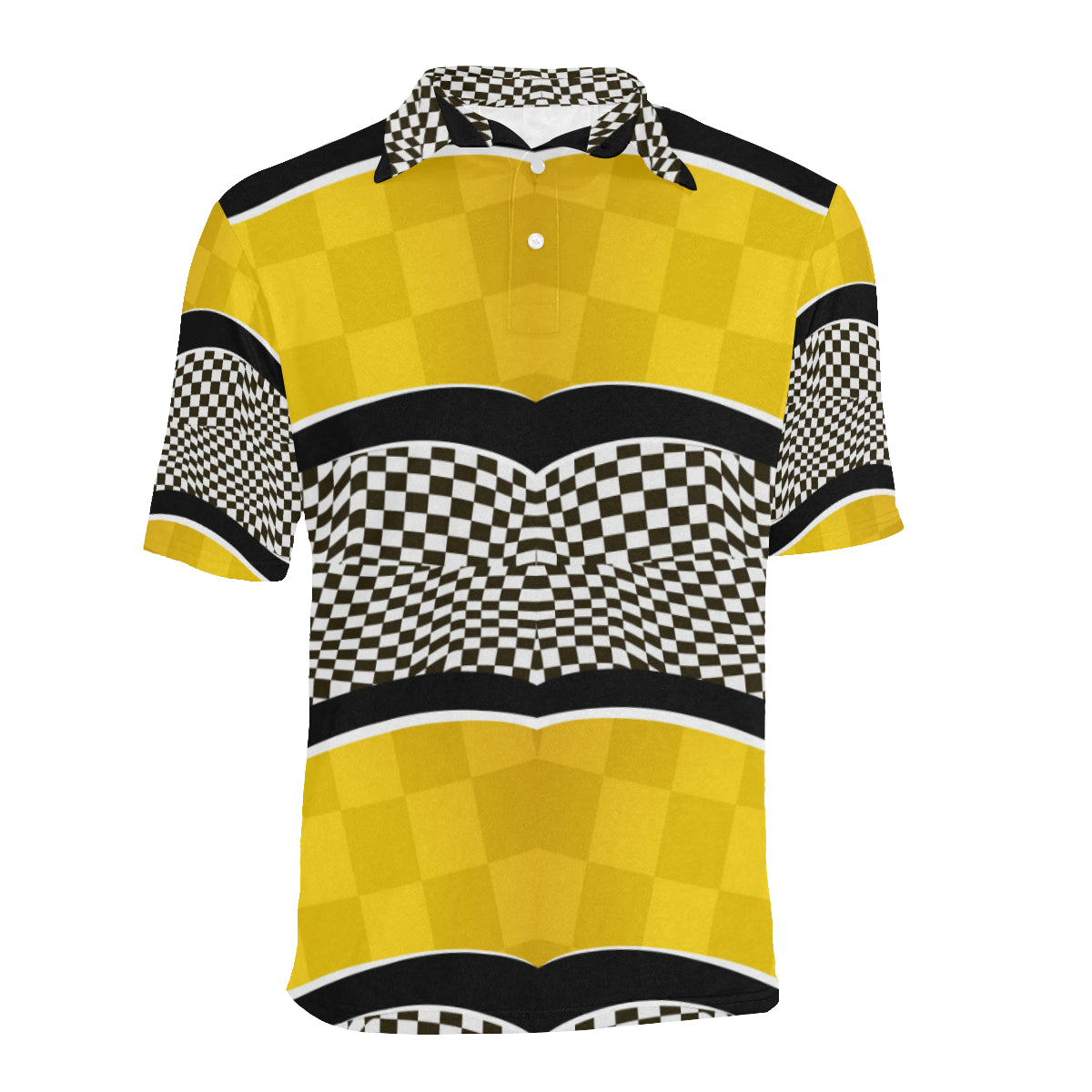 Checkered Pattern Print Design 02 Men Polo Shirt