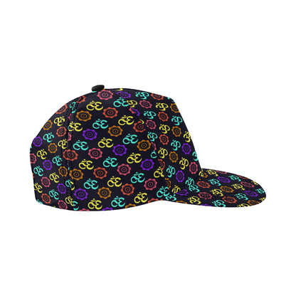 Chakra OM Print Pattern Snapback Cap