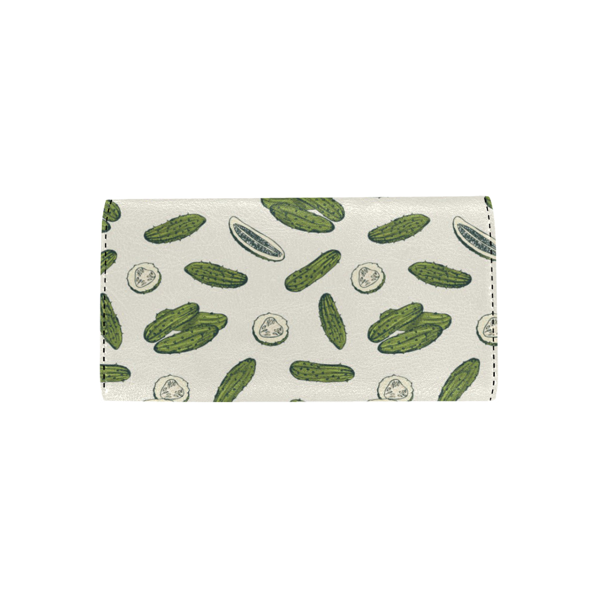 Cucumber Pattern Print Design CC05 Women's Trifold Wallet