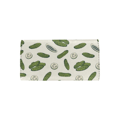 Cucumber Pattern Print Design CC05 Women's Trifold Wallet