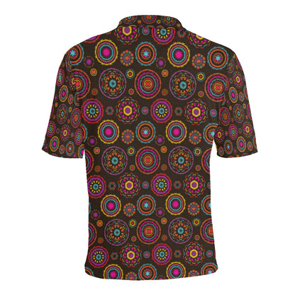 Bohemian Pattern Print Design 01 Men Polo Shirt
