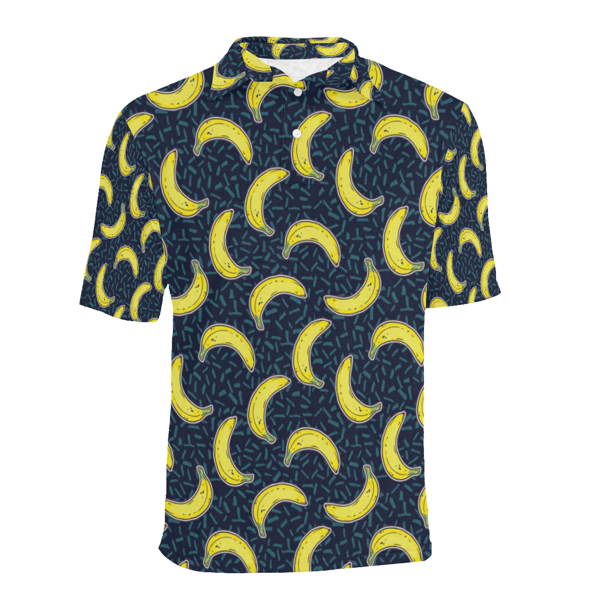Banana Pattern Print Design BA09 Men Polo Shirt