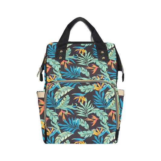 Tropical Palm Leaves Hawaiian Flower Diaper Bag Backpack