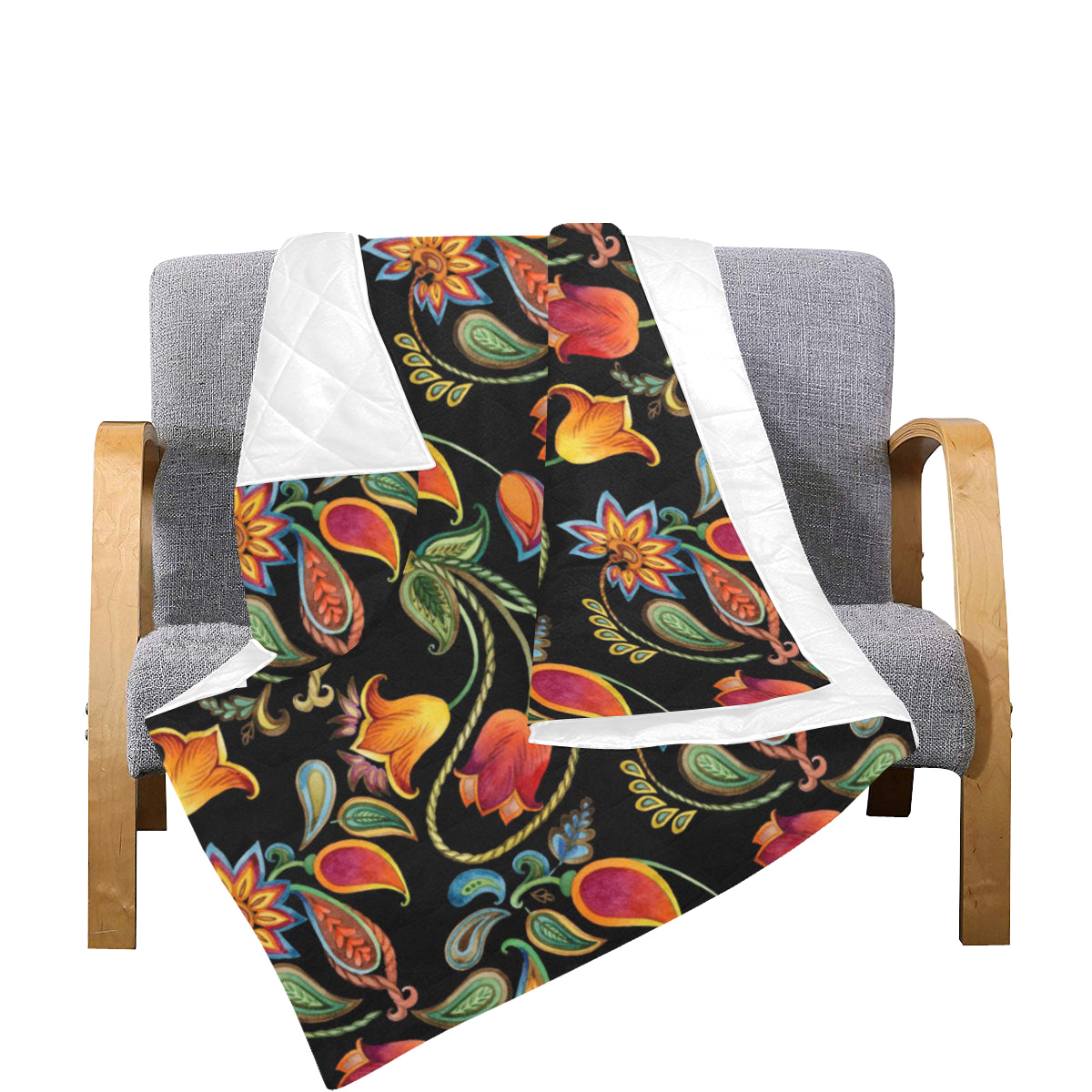 Tulip Boho Pattern Print Design TP09 Premium Quilt