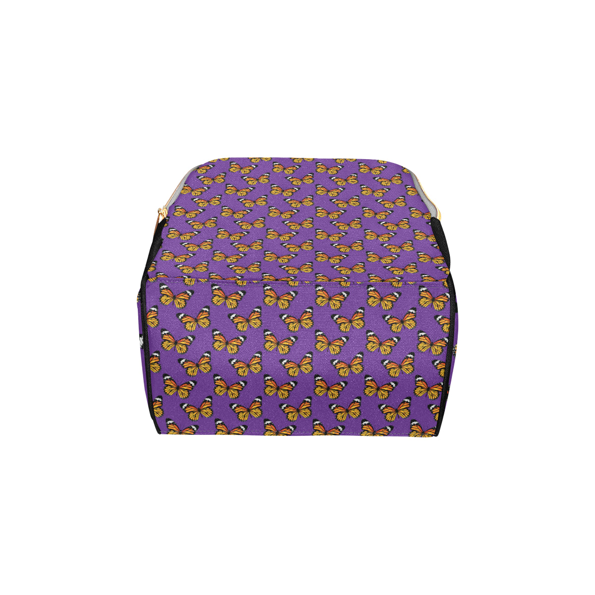 Monarch Butterfly Purple Print Pattern Diaper Bag Backpack