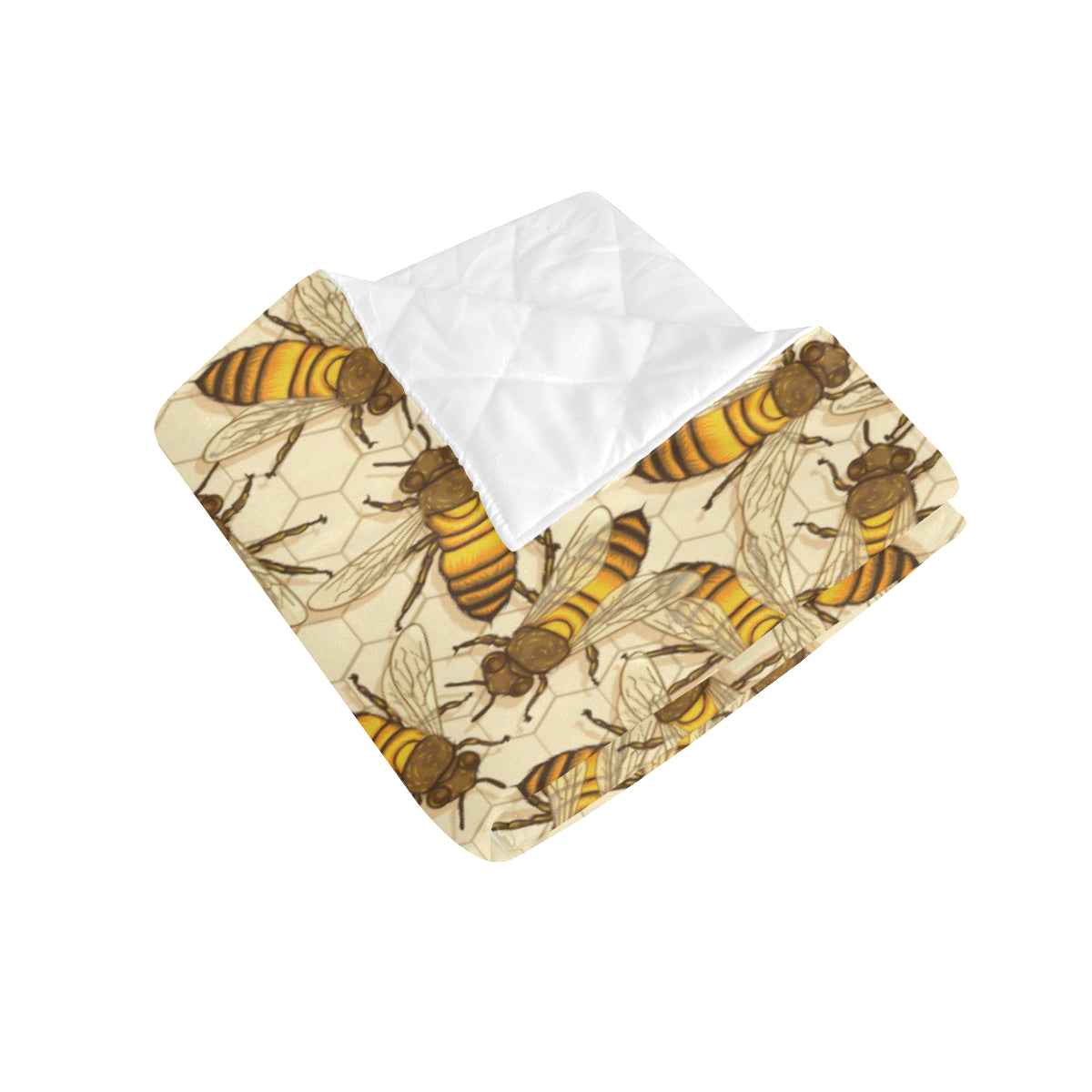Bee Pattern Print Design BEE05 Premium Quilt