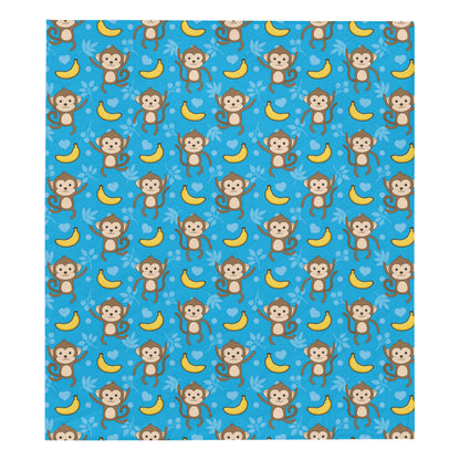 Monkey Pattern Print Design 05 Premium Quilt