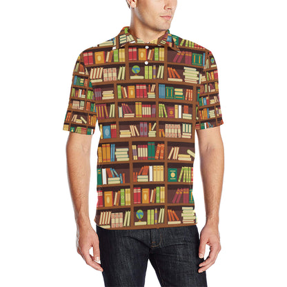 Book Pattern Print Design 06 Men Polo Shirt