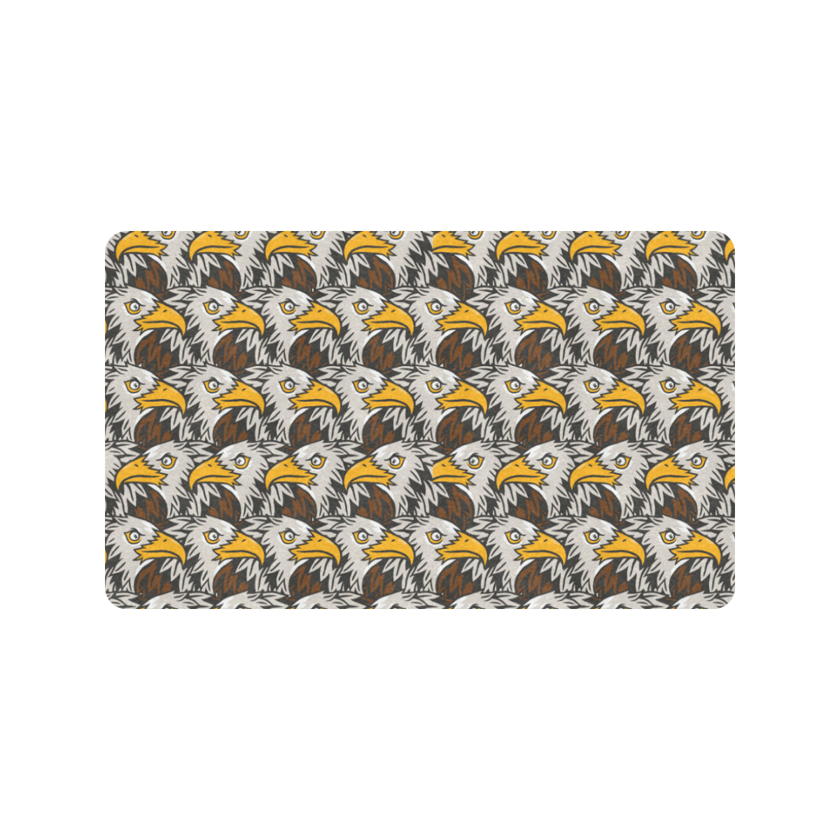 Eagles Head Pattern Rubber Doormat
