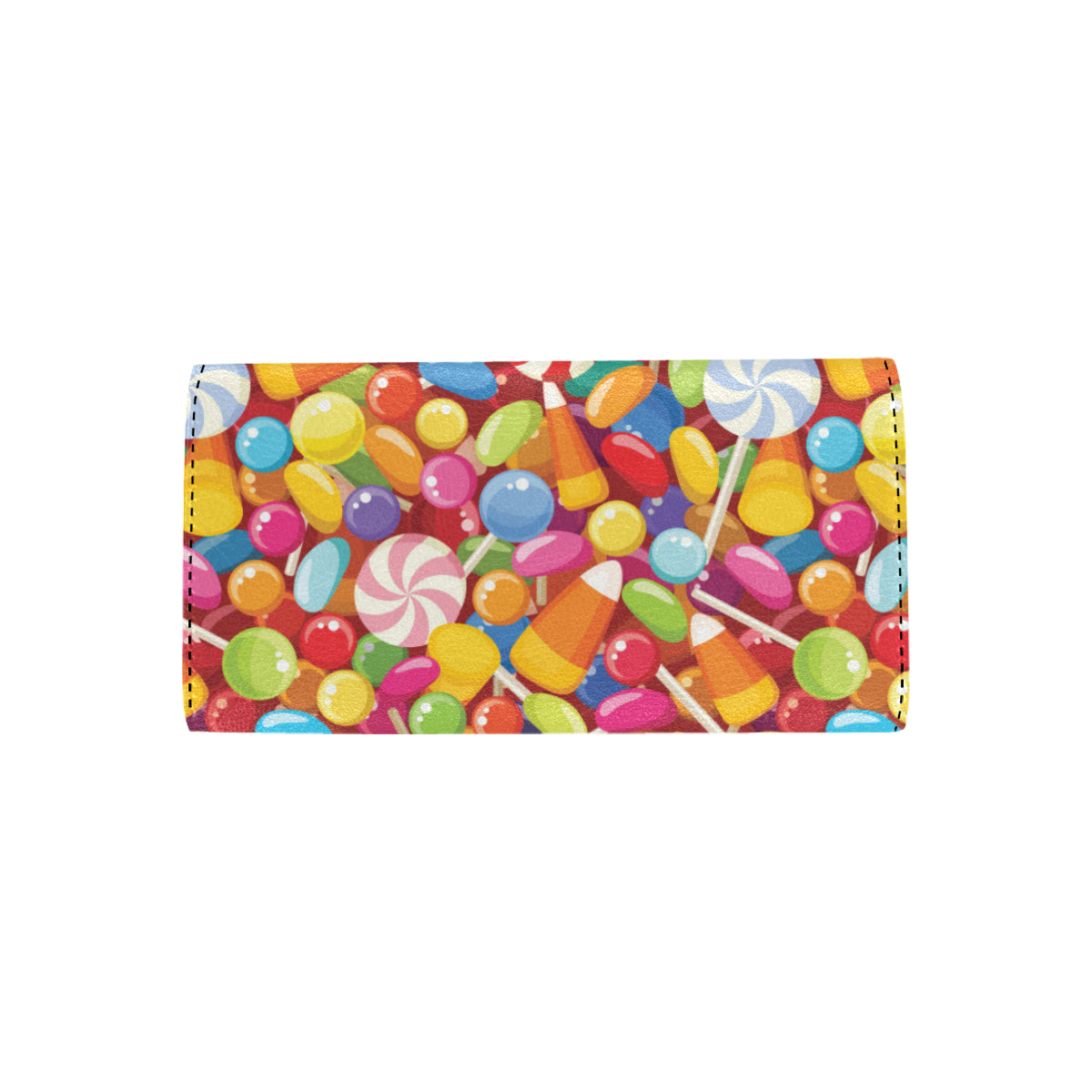Candy Pattern Print Design 02 Women's Trifold Wallet