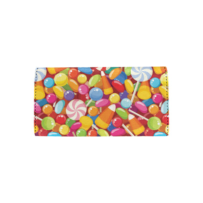 Candy Pattern Print Design 02 Women's Trifold Wallet