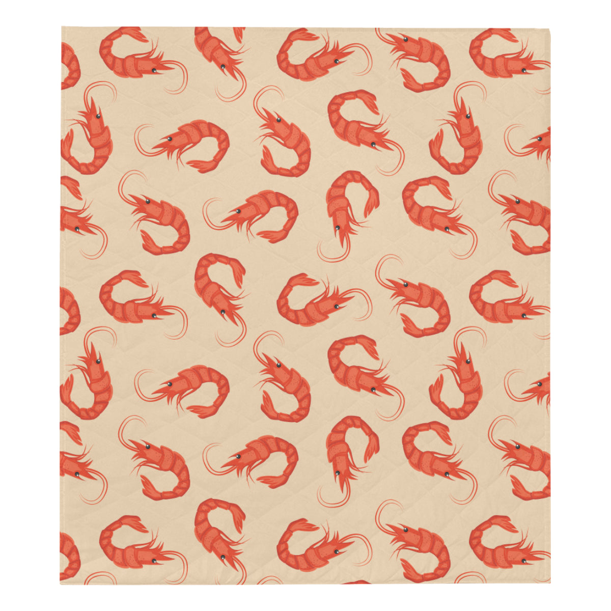 Prawn Pattern Print Design 02 Premium Quilt