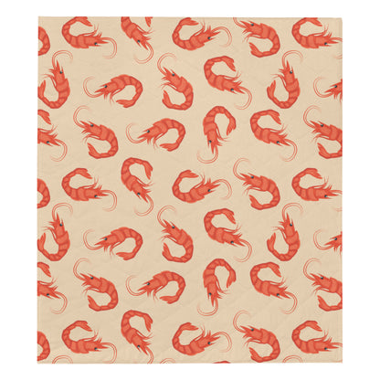 Prawn Pattern Print Design 02 Premium Quilt