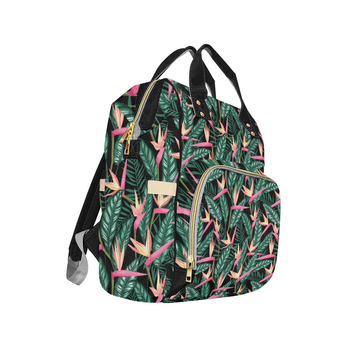 Bird Of Paradise Pattern Print Design BOP03 Diaper Bag Backpack
