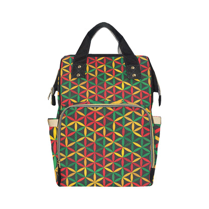 Rasta Pattern Print Design A04 Diaper Bag Backpack