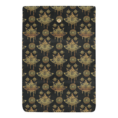 lotus Boho Pattern Print Design LO03 Women's Trifold Wallet