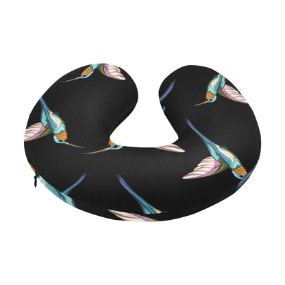 Hummingbird Pattern Print Design 06 U-Shaped Travel Neck Pillow