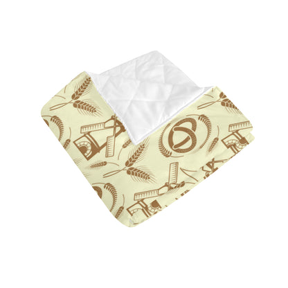 Agricultural Windmills Print Design 03 Premium Quilt