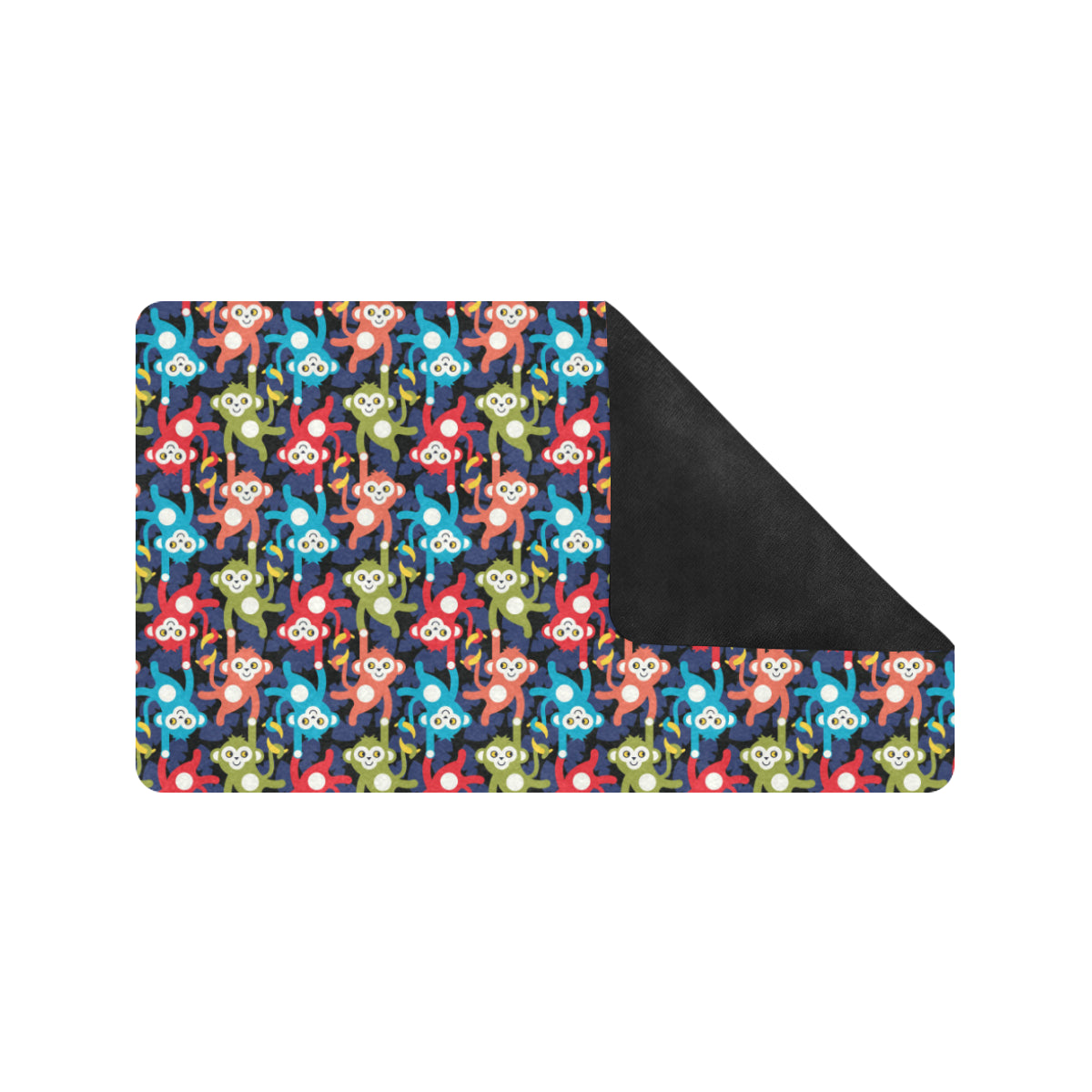 Monkey Colorful Design Themed Print Rubber Doormat