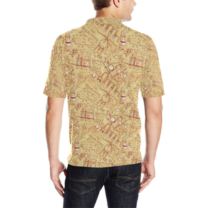 Chemical Pattern Print Design 01 Men Polo Shirt