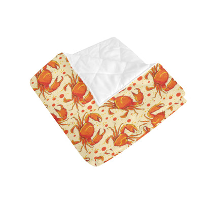 Crab Pattern Print Design 01 Premium Quilt