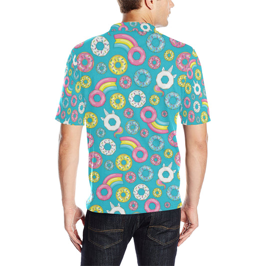 Donut Pattern Print Design DN013 Men Polo Shirt
