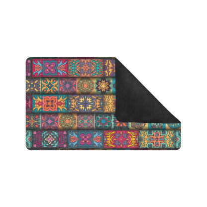 Mandala Style Design Print Rubber Doormat