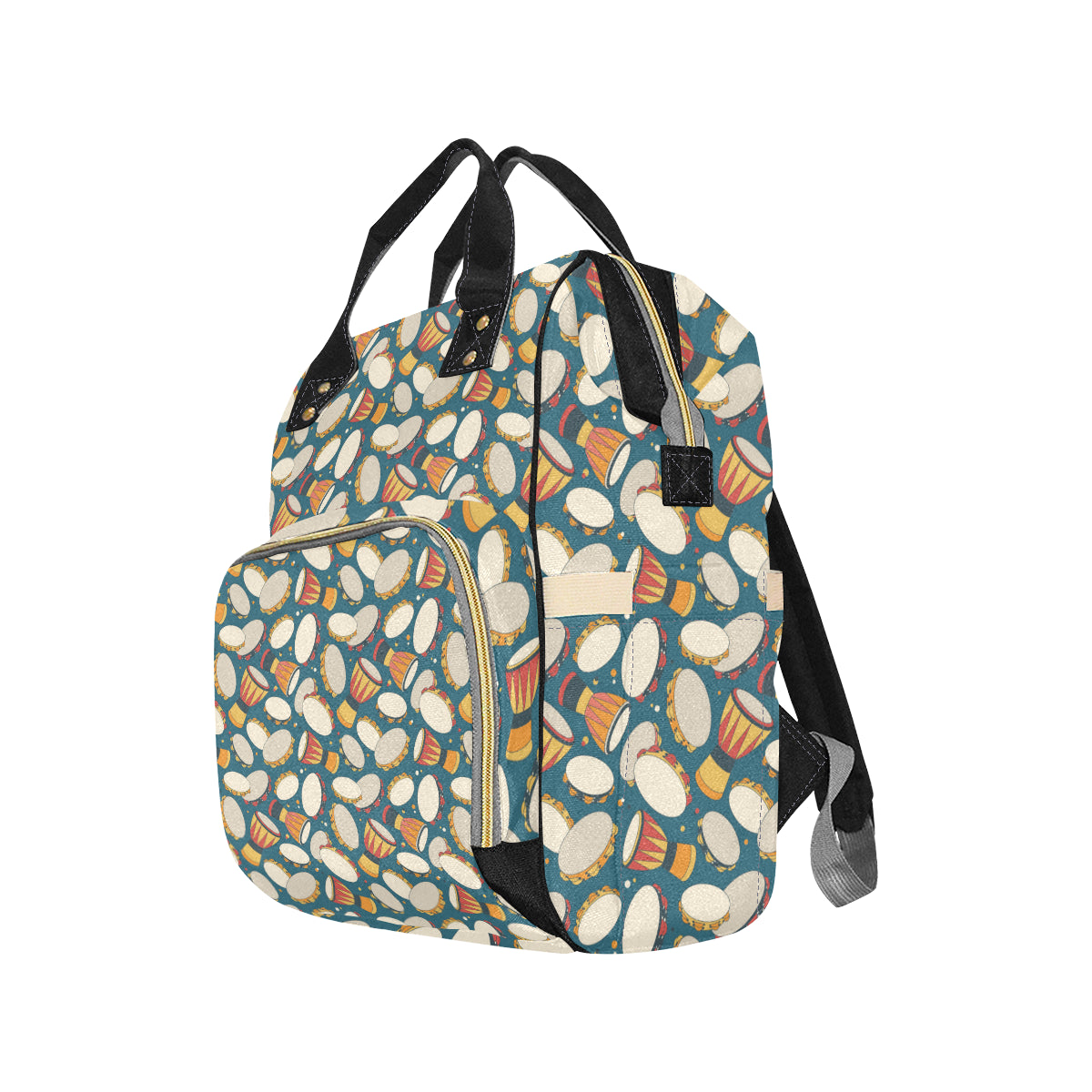 Tambourine Pattern Print Design 01 Diaper Bag Backpack