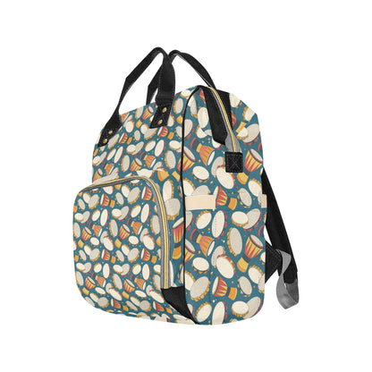 Tambourine Pattern Print Design 01 Diaper Bag Backpack