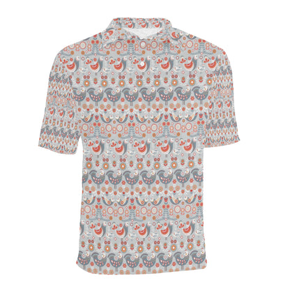 Swedish Nordic Design Print Men Polo Shirt