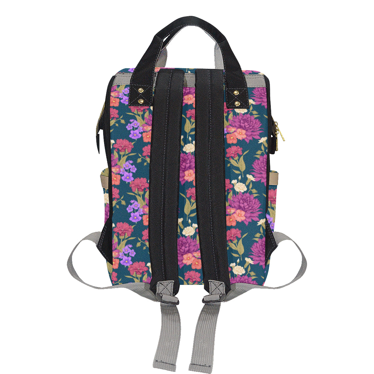 Dahlia Pattern Print Design DH01 Diaper Bag Backpack