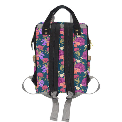 Dahlia Pattern Print Design DH01 Diaper Bag Backpack